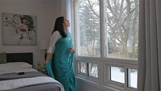 Malayali After Dark Doggy BJ Gagged Deep in Saree BDSM