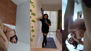Horny Couple Handjob & Busty GF Riding Dick